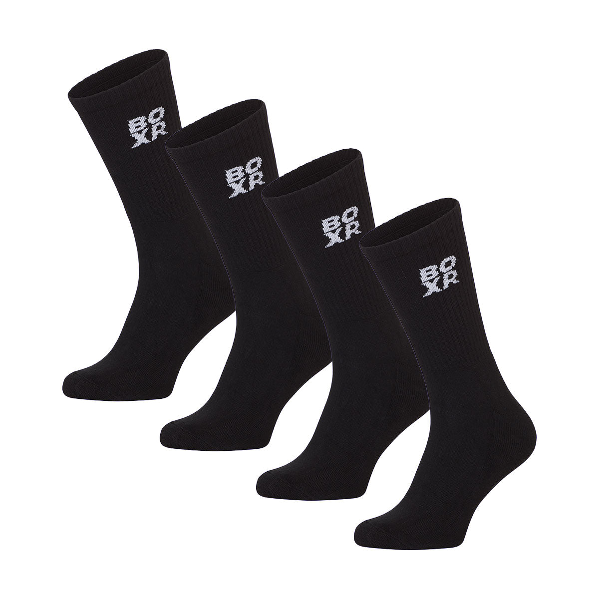 BOXR | Calcetines Deportivos de Bambú 4-Pack Negro