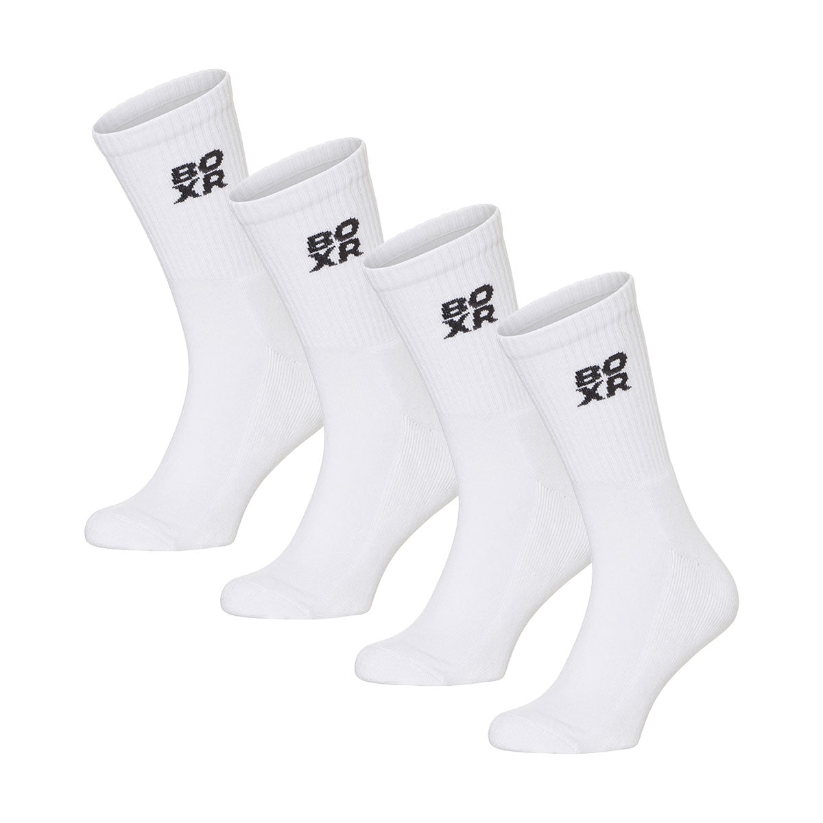 BOXR | Calcetines Deportivos de Bambú 4-Pack Blanco