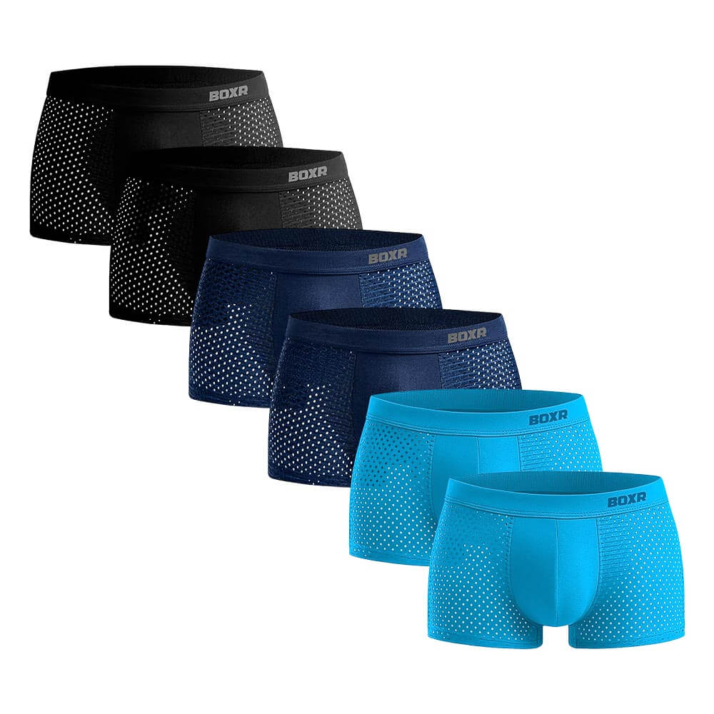 BOXR | Boxers De Bambú 2.0 - Pack de 6 - Azul Soleado