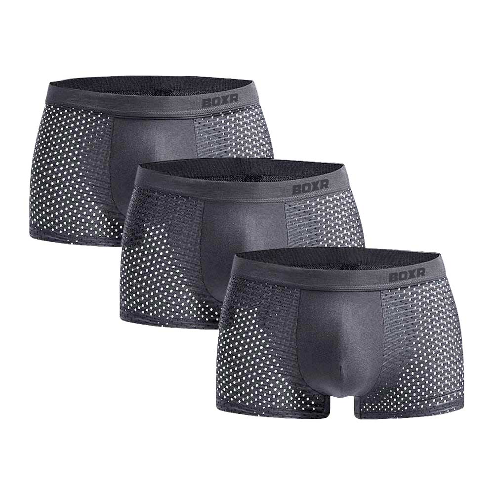 BOXR | Boxers De Bambú 2.0 - Pack de 3 - Gris