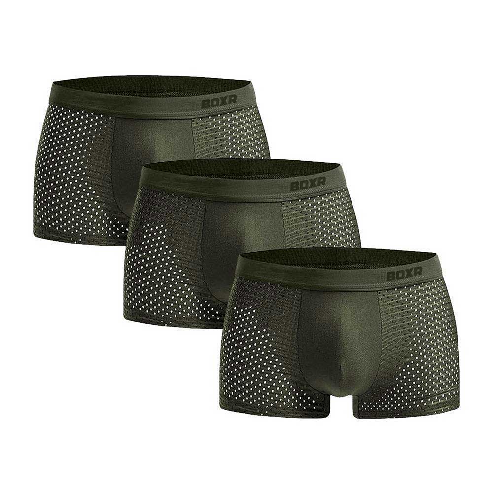 BOXR | Boxers De Bambú 2.0 - Pack de 3 - Verde Oliva