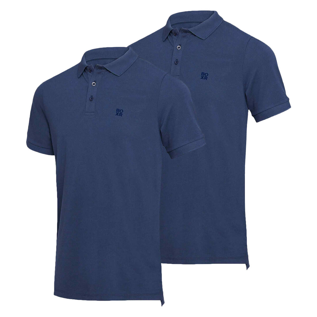BOXR | Polo de bambú Pack de 2 Azul Marino