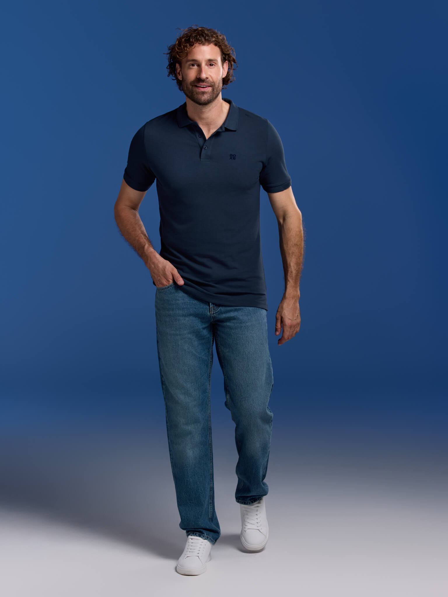 BOXR | Polo de bambú Azul Marino