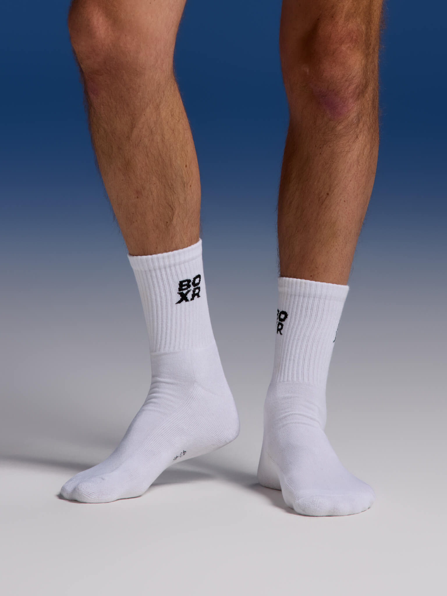 BOXR | Calcetines Deportivos de Bambú 2-Pack Blanco