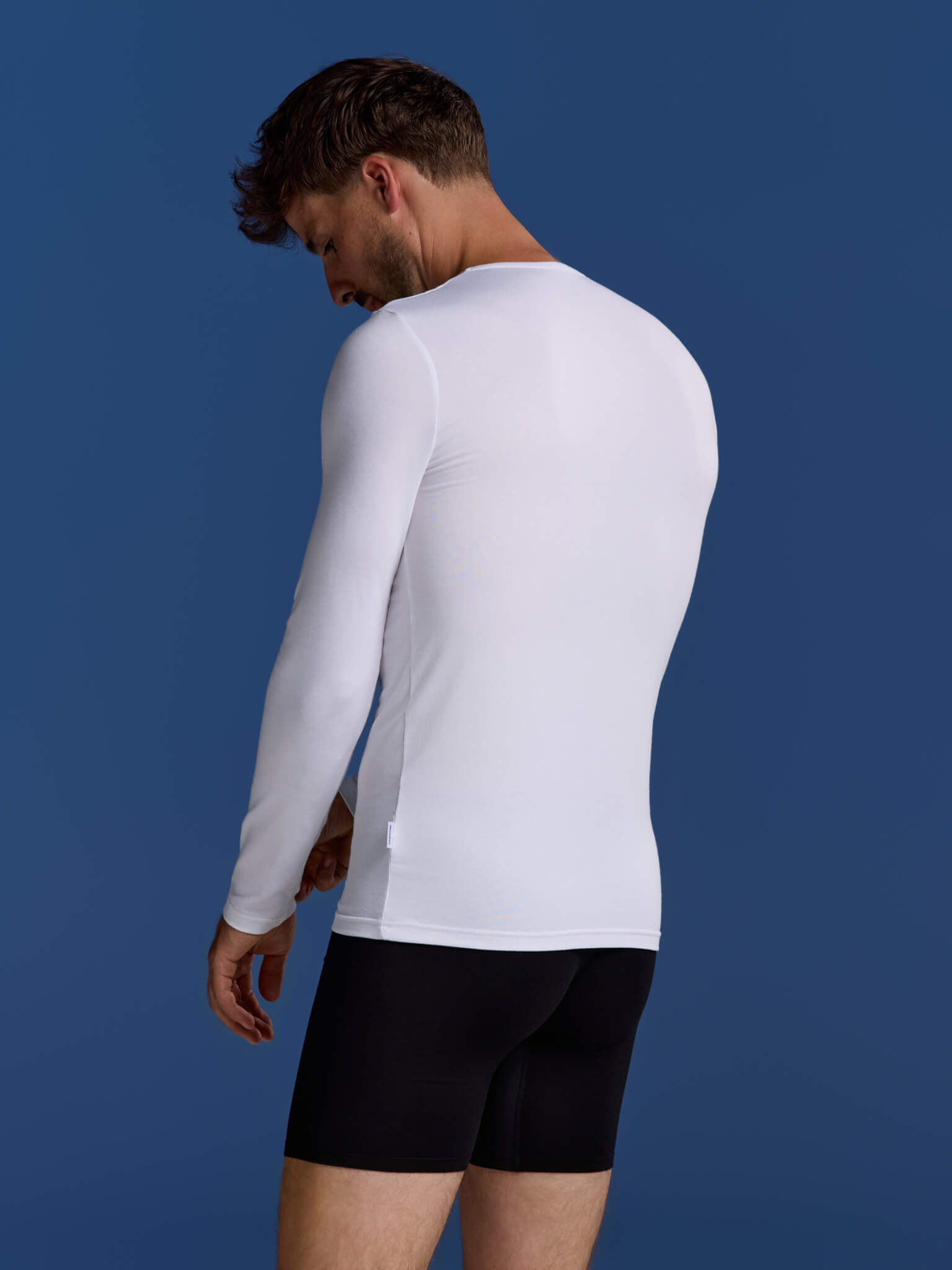 BOXR | Camisetas de Manga Larga de Bambú - Pack de 2 - Blanco