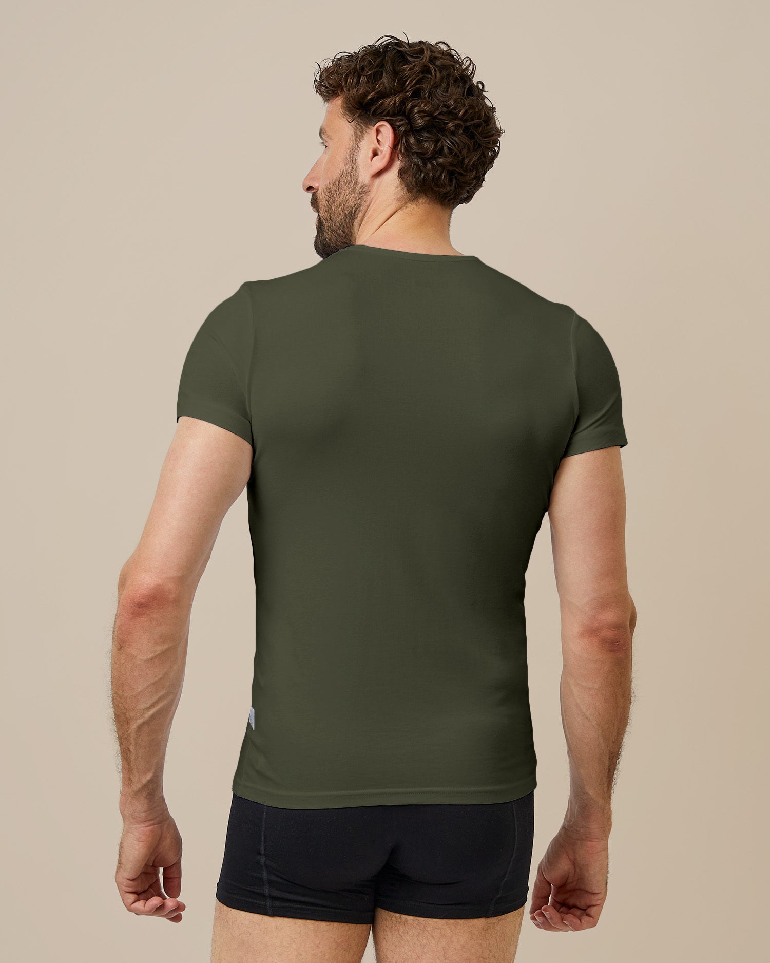 BOXR | Camiseta De Bambú - Pack de 4 - Verde Oliva