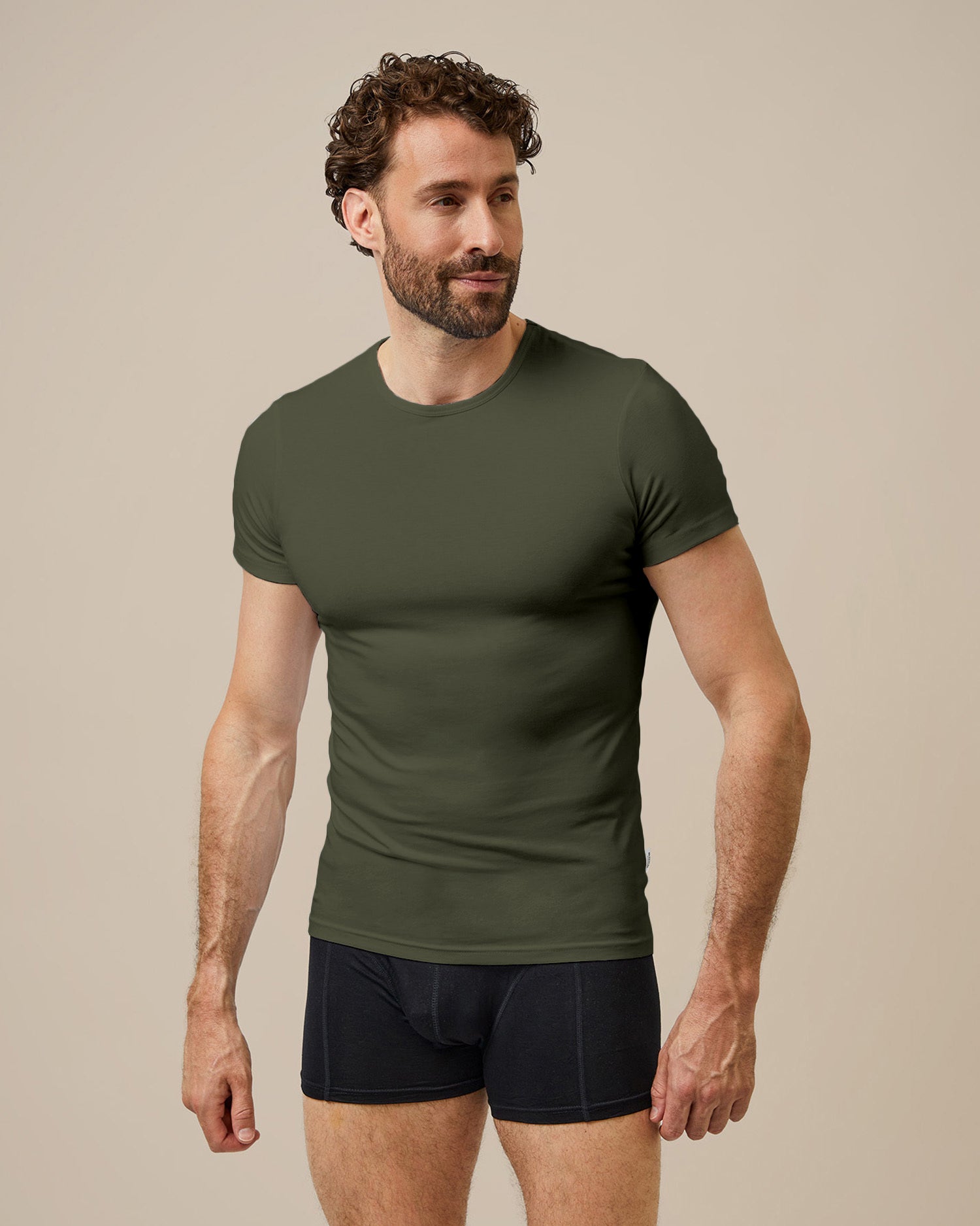 BOXR | Camiseta De Bambú - Pack de 4 - Verde Oliva