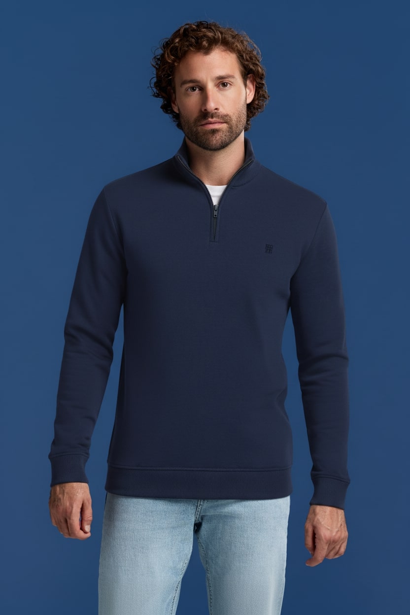 BOXR | Jersey con Cremallera - Azul Marino