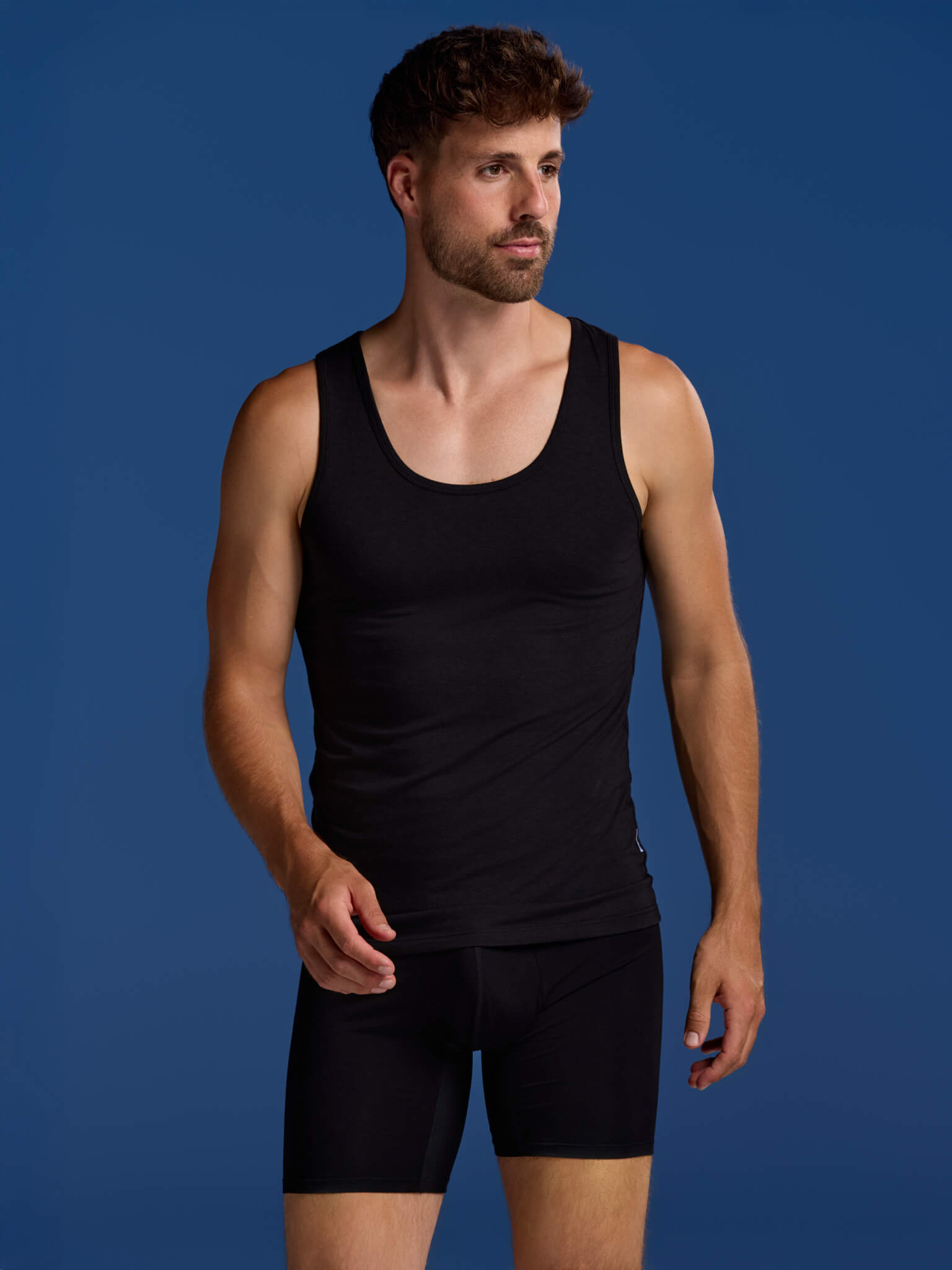 BOXR | Camiseta De Tirantes De Bambú - Pack de 4 - Negro