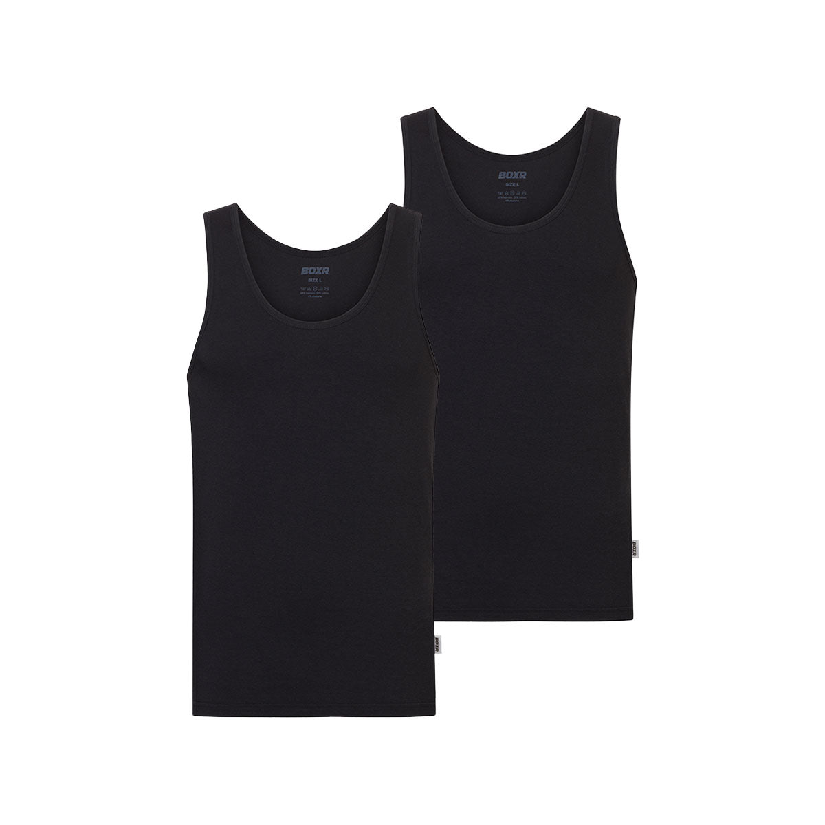 BOXR | Camiseta De Tirantes De Bambú - Pack de 2 - Negro
