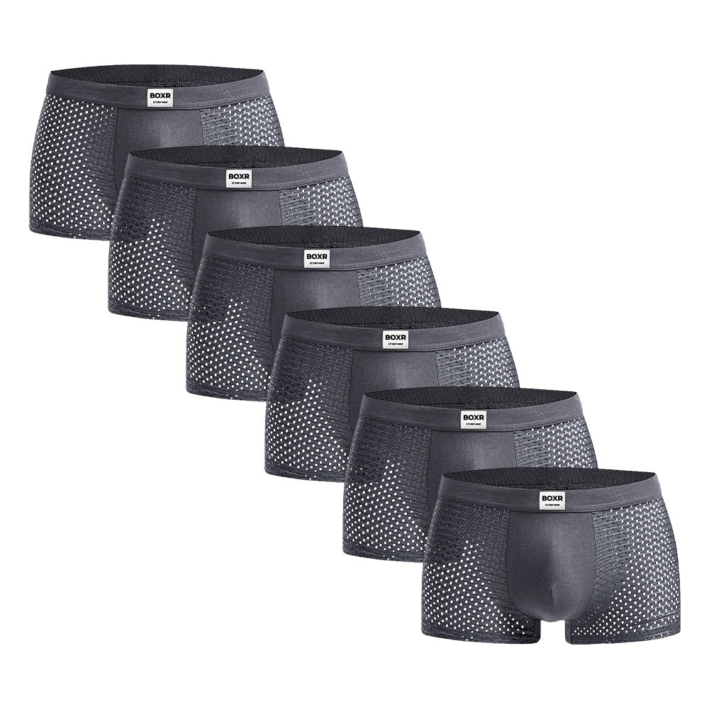 BOXR | Boxers De Bambú - Pack de 6 - Gris