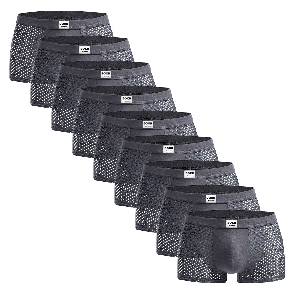 BOXR | Boxers De Bambú - Pack de 9 - Gris