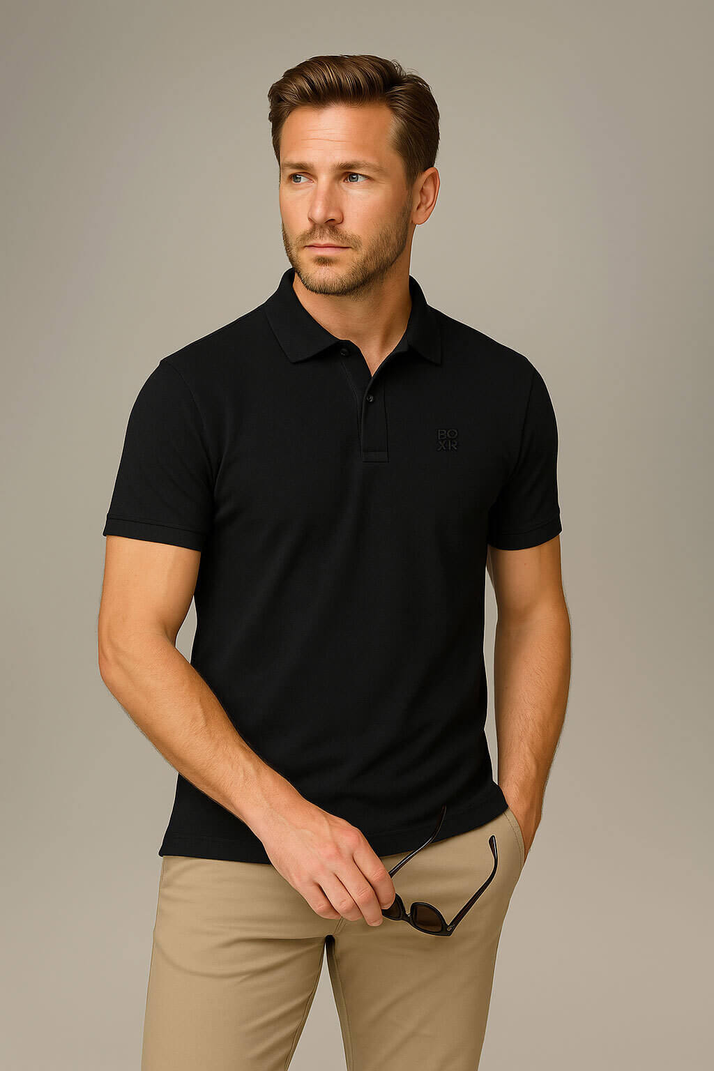 BOXR | Polo de bambú Negro