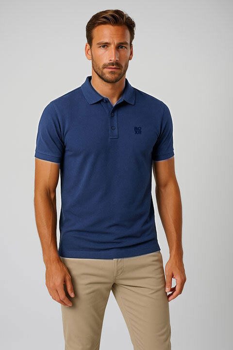 BOXR | Polo de bambú Pack de 2 Negro y Azul Marino