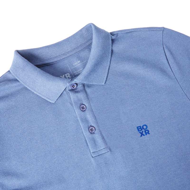 BOXR | Polo de bambú Azul Claro Melange