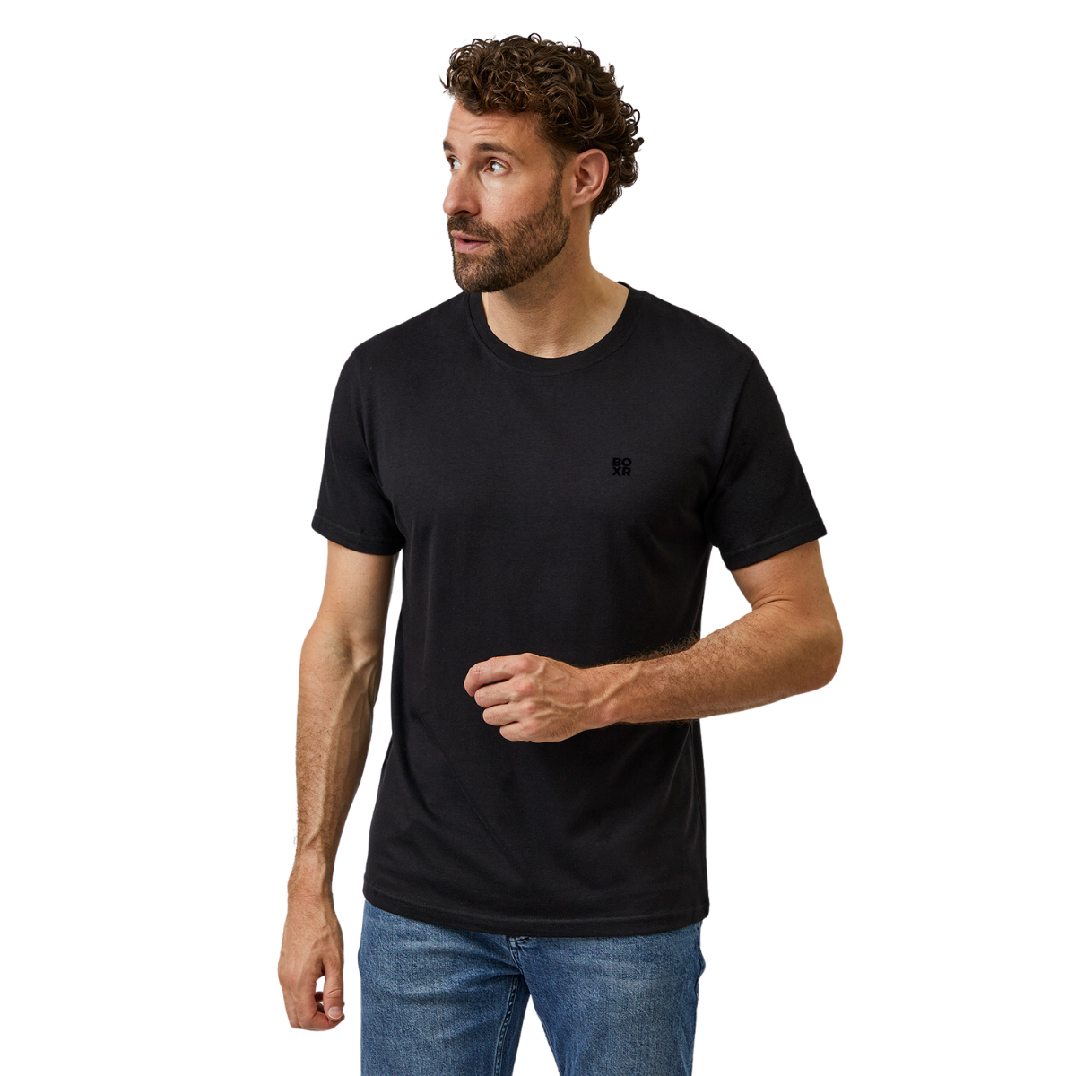 BOXR | Pack de 1 Camisetas Casuales de Bambú Negro