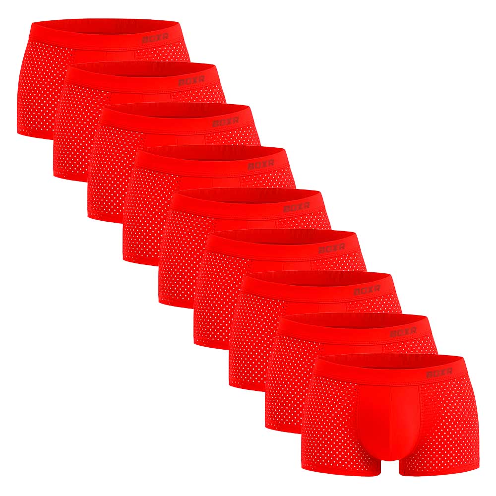 BOXR | Boxers De Bambú 2.0 - Pack de 9 - Rojo Fuego