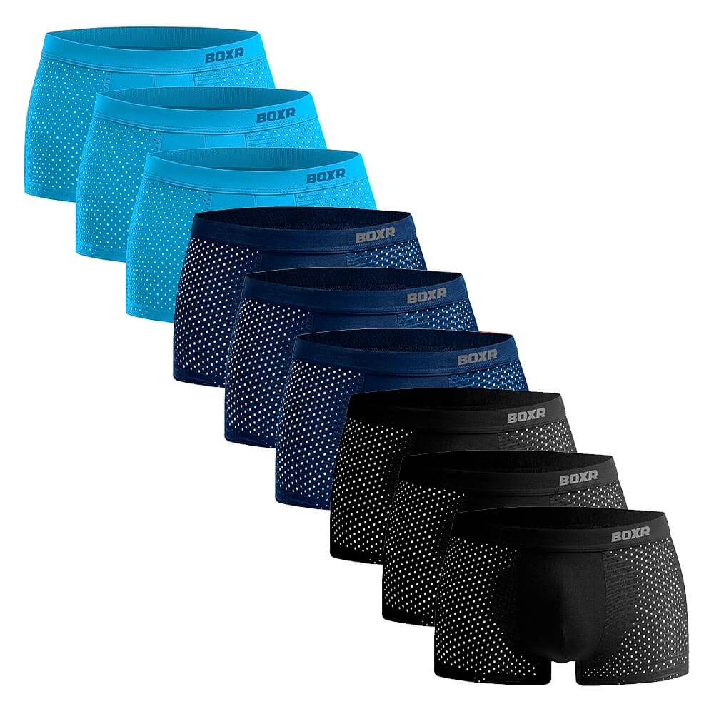 BOXR | Boxers De Bambú 2.0 - Pack de 9 - Azul Soleado