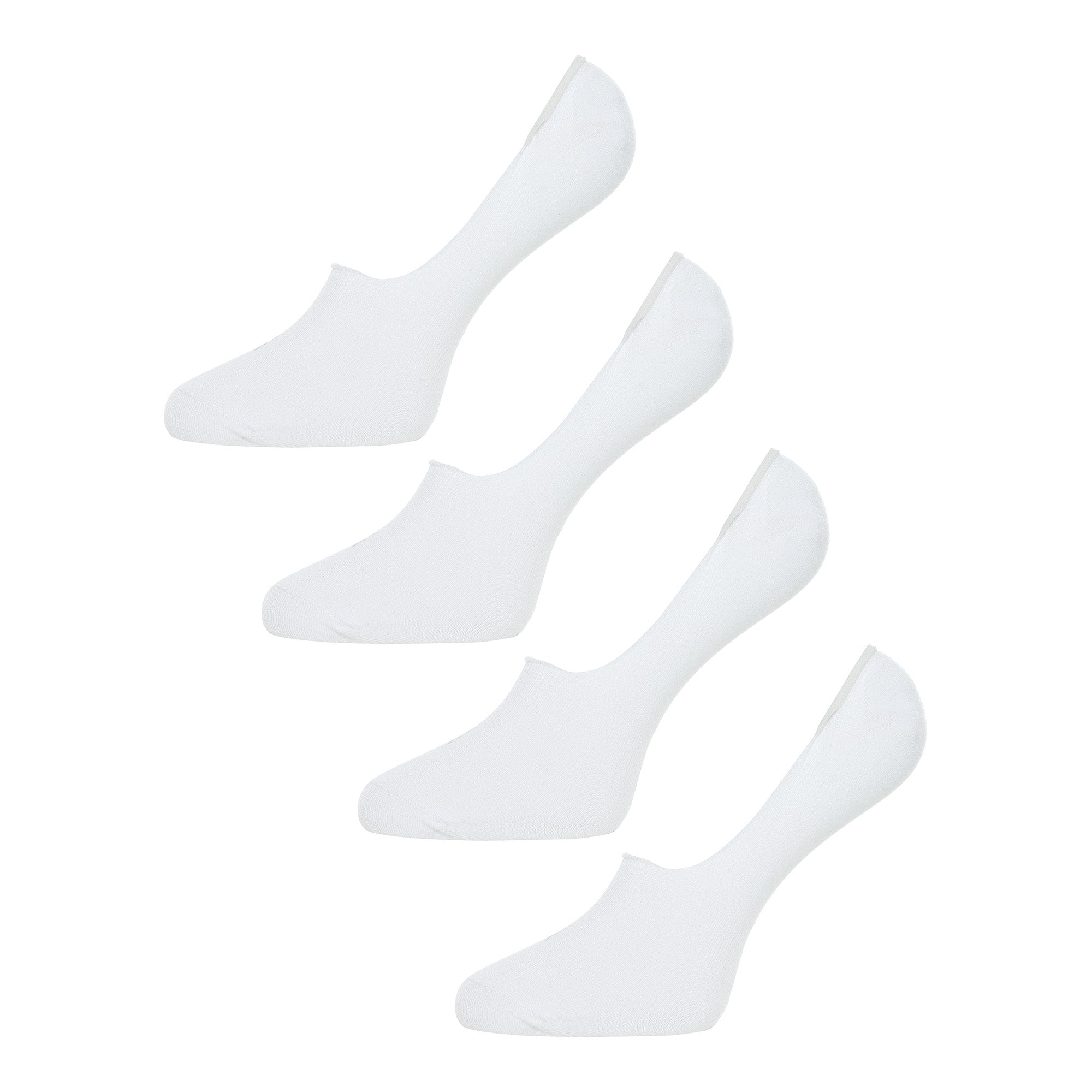 BOXR | Pack De 4 Pies De Bambú Calcetines Bajos Blanco