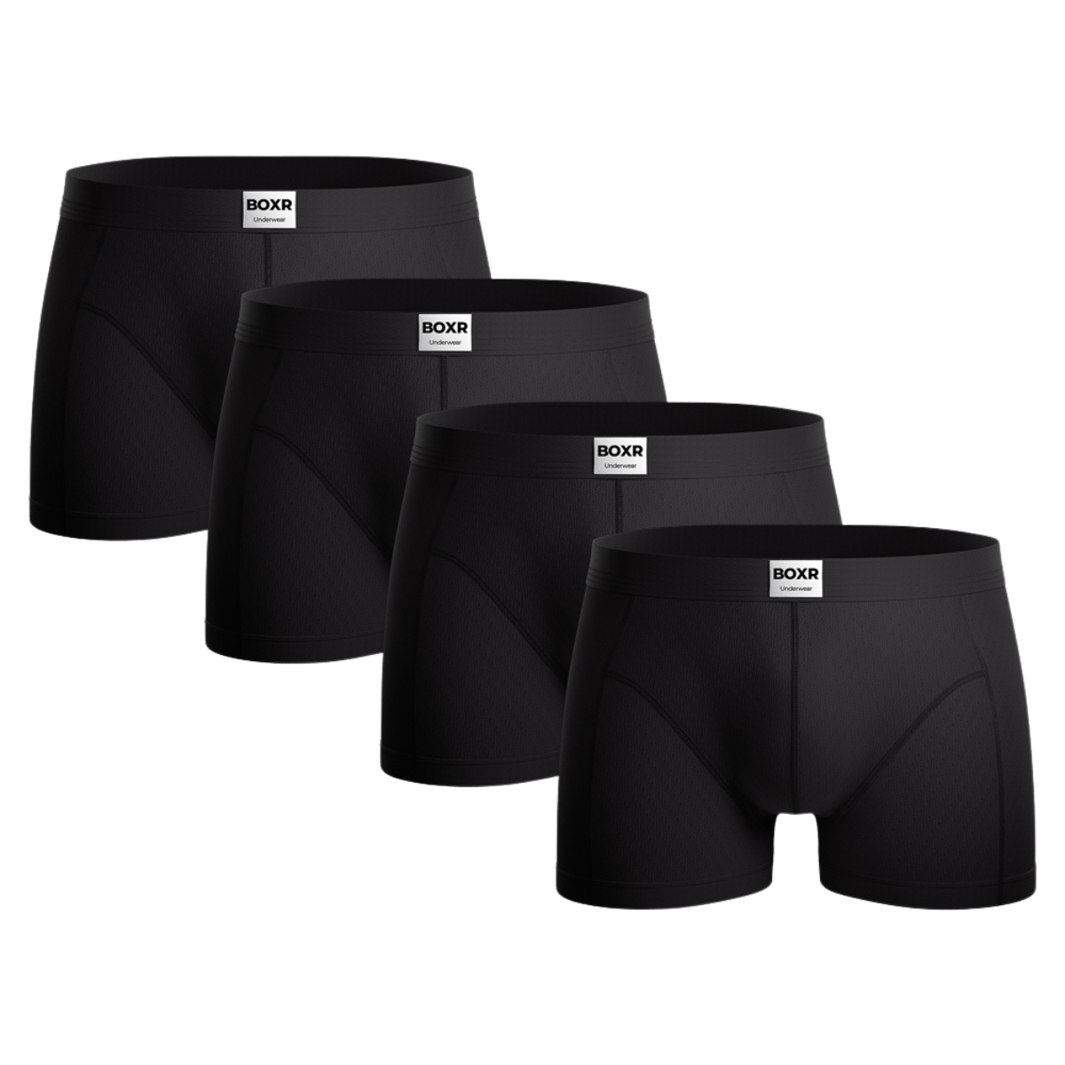 BOXR |  Bóxers Clásicos de Bambú - Pack de 4 - Negro