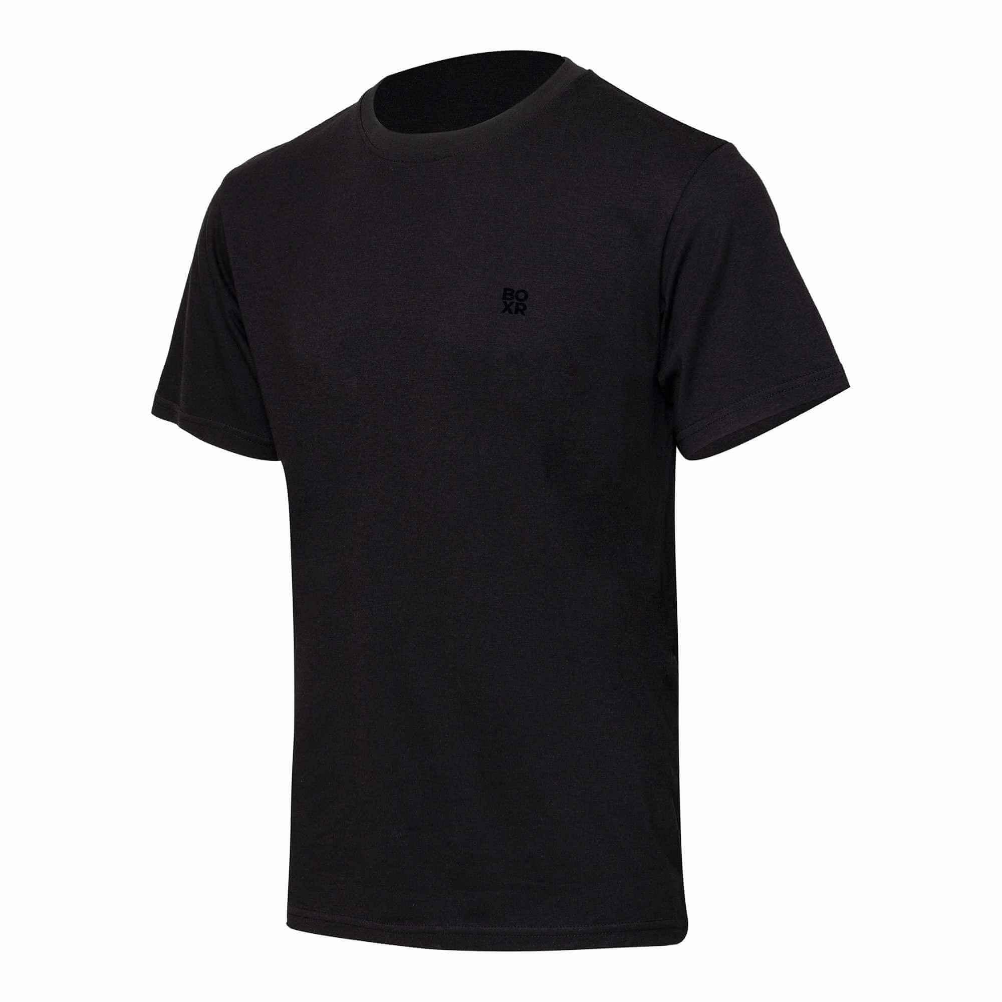 BOXR | Camisetas Casuales de Bambú - Pack de 1 - Negro
