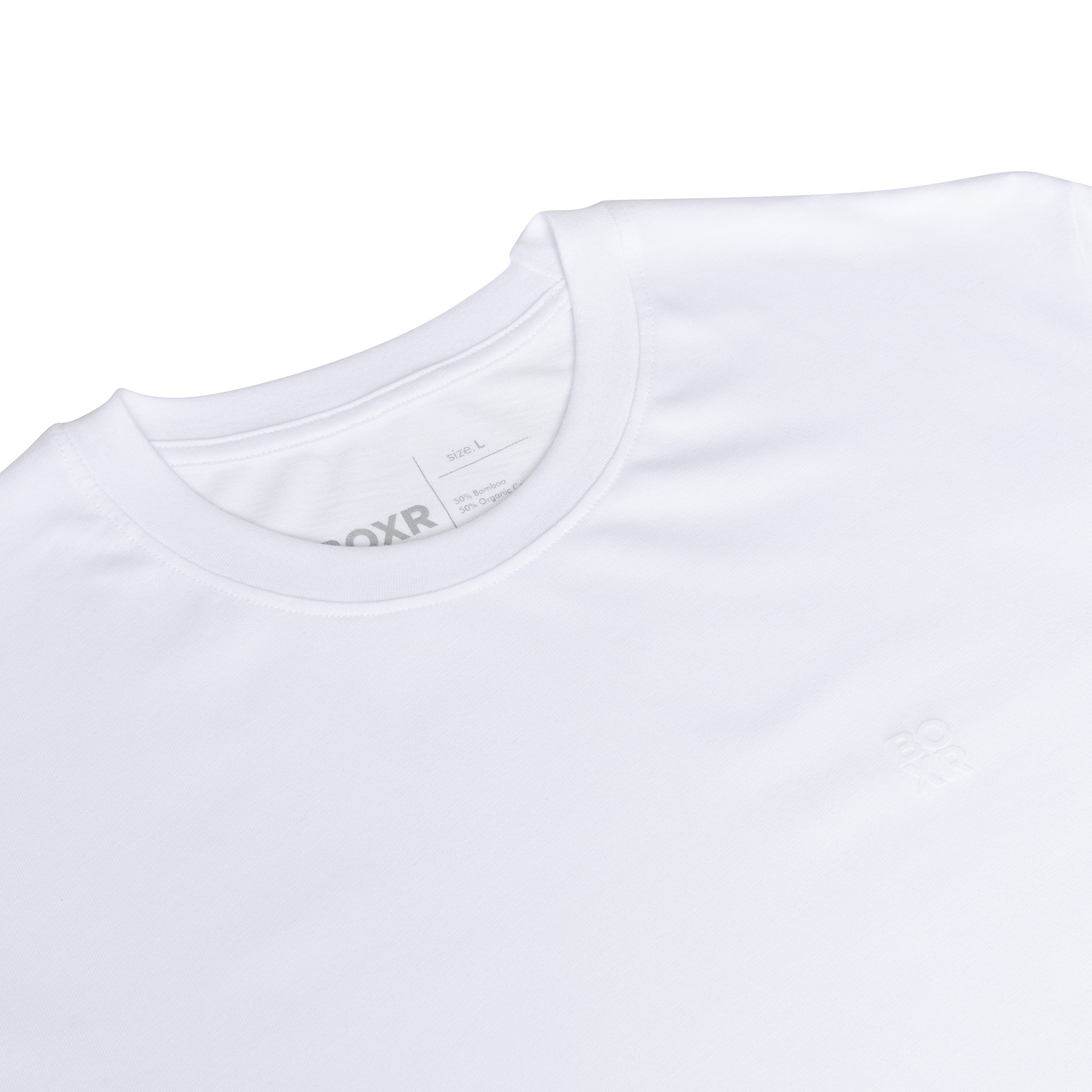 BOXR | Pack de 5 Camisetas Casuales de Bambú Blanco