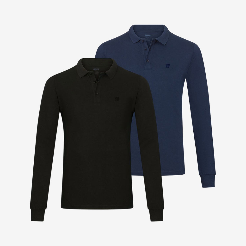 Polos de manga larga de Bambú pack de 2