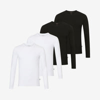 Camisetas interiores de manga larga de Bambú Multicolor pack de 4