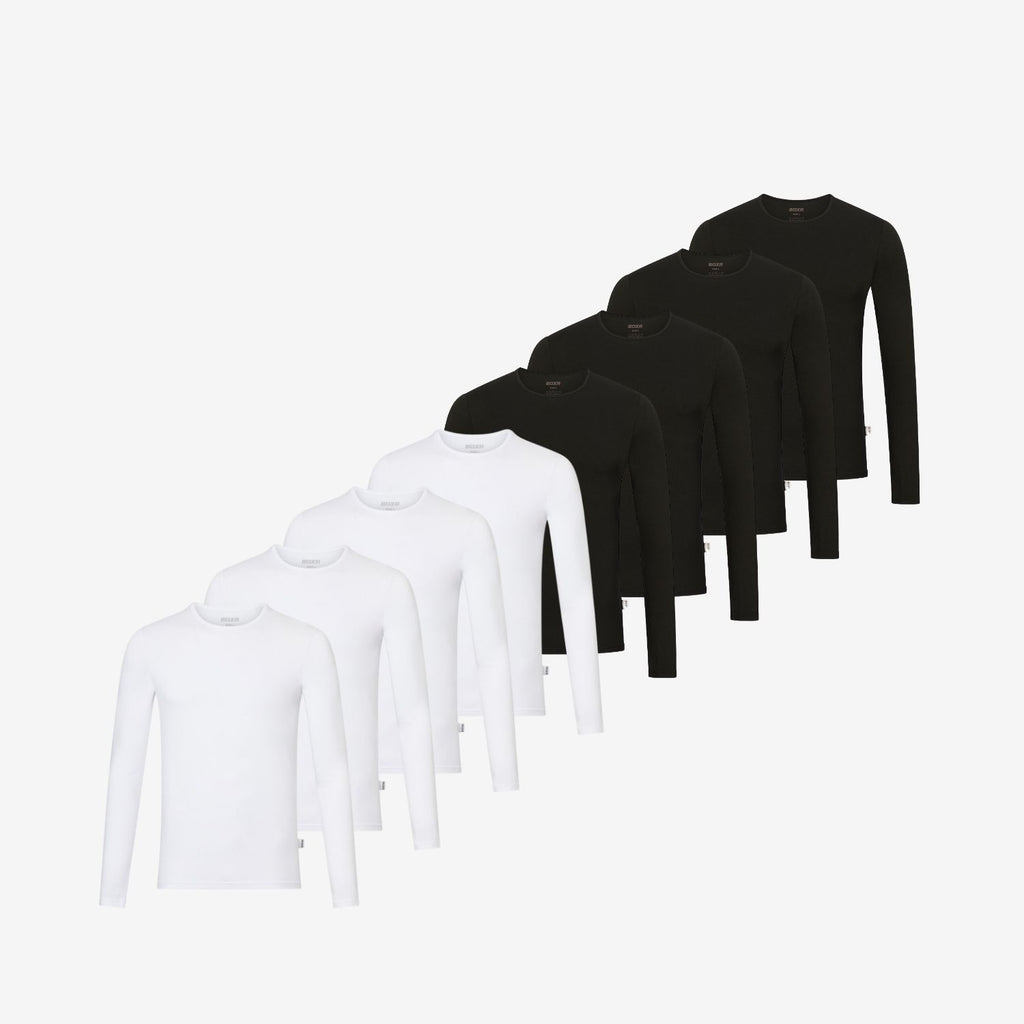 Camisetas interiores de manga larga de Bambú pack de 8