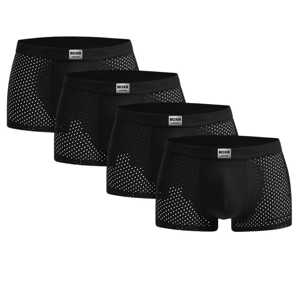 BOXR | Boxers De Bambú - Pack de 4 - Negro