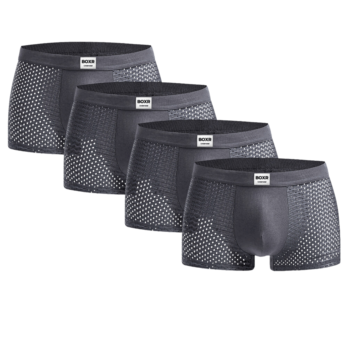 BOXR | Boxers De Bambú - Pack de 4 - Gris