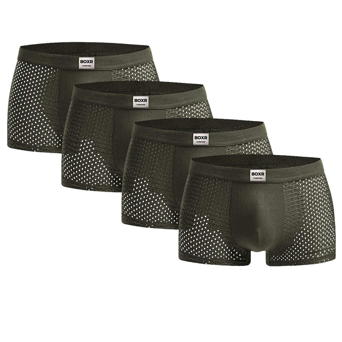 BOXR | Boxers De Bambú - Pack de 4 - Verde Oliva