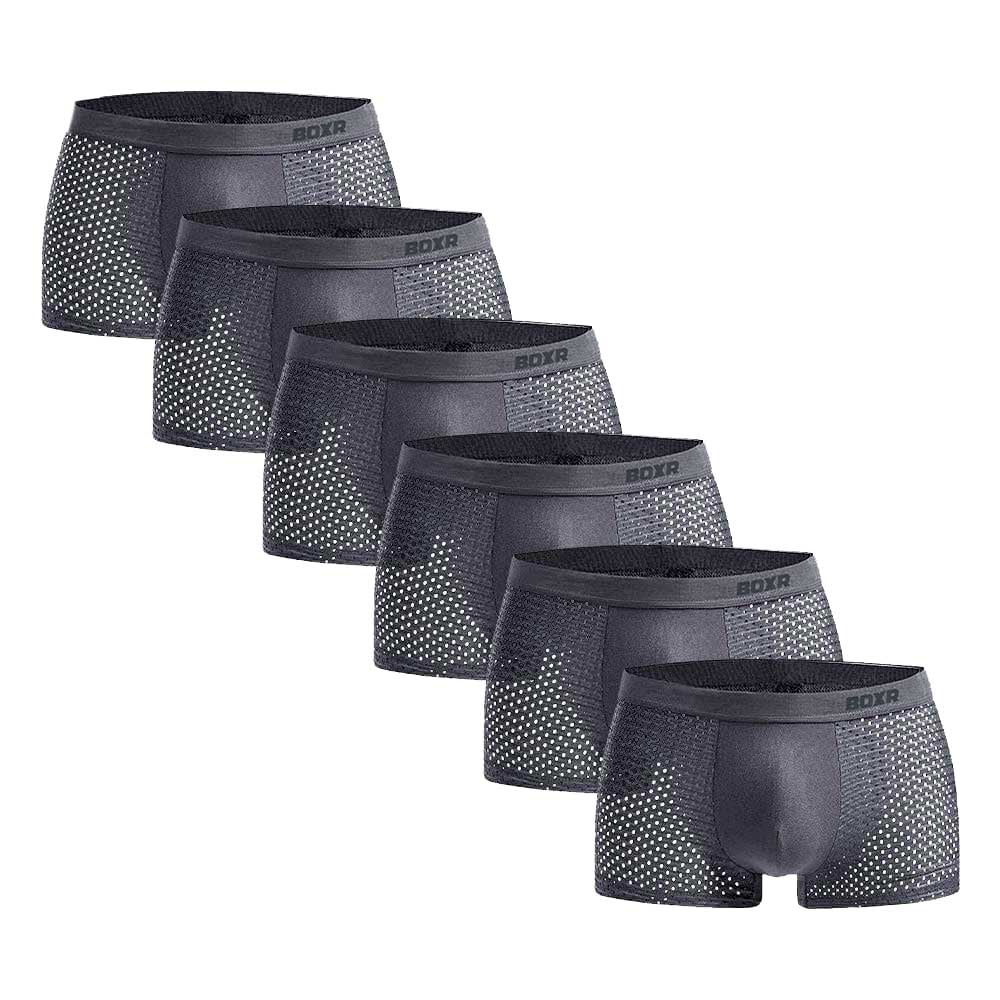 BOXR | Boxers De Bambú 2.0 - Pack de 6 - Gris
