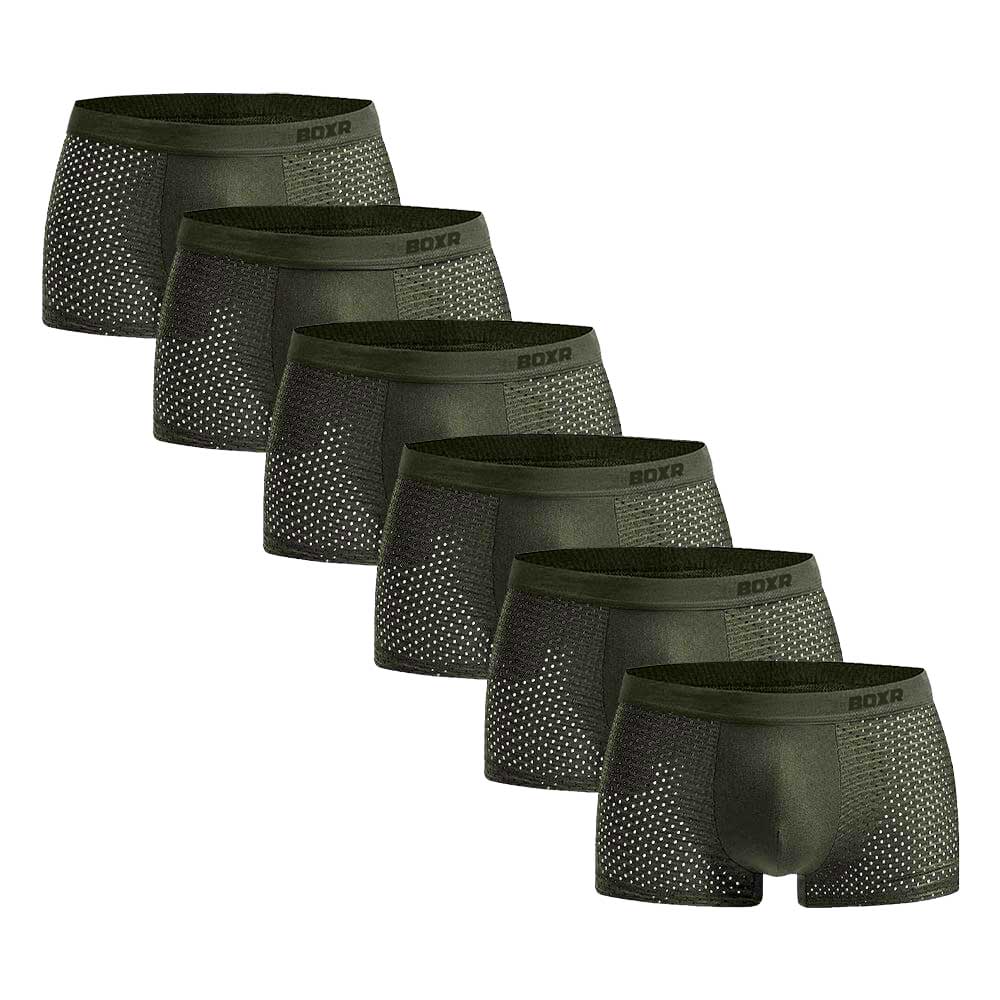 BOXR | Boxers De Bambú 2.0 - Pack de 6 - Verde Oliva