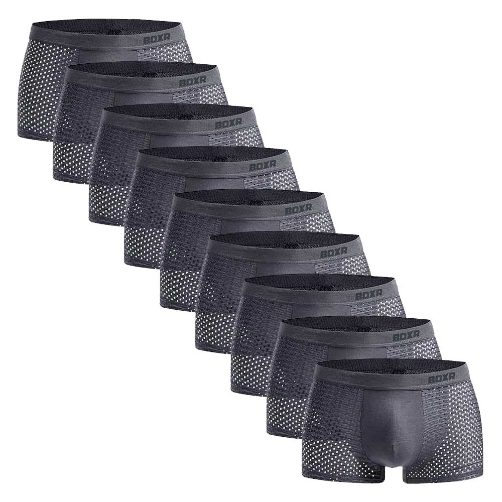 BOXR | Boxers De Bambú 2.0 - Pack de 9 - Gris