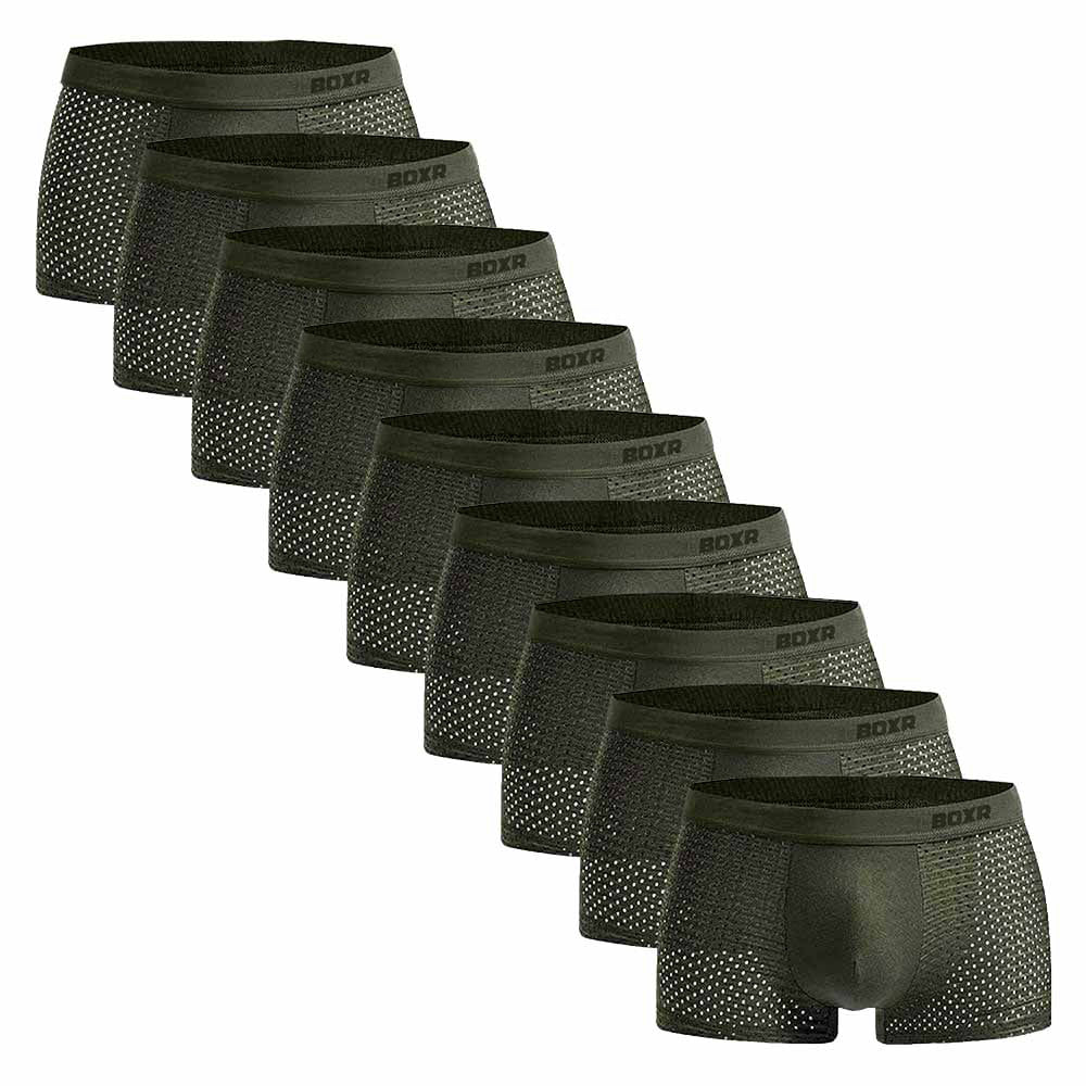 BOXR | Boxers De Bambú 2.0 - Pack de 9 - Verde Oliva