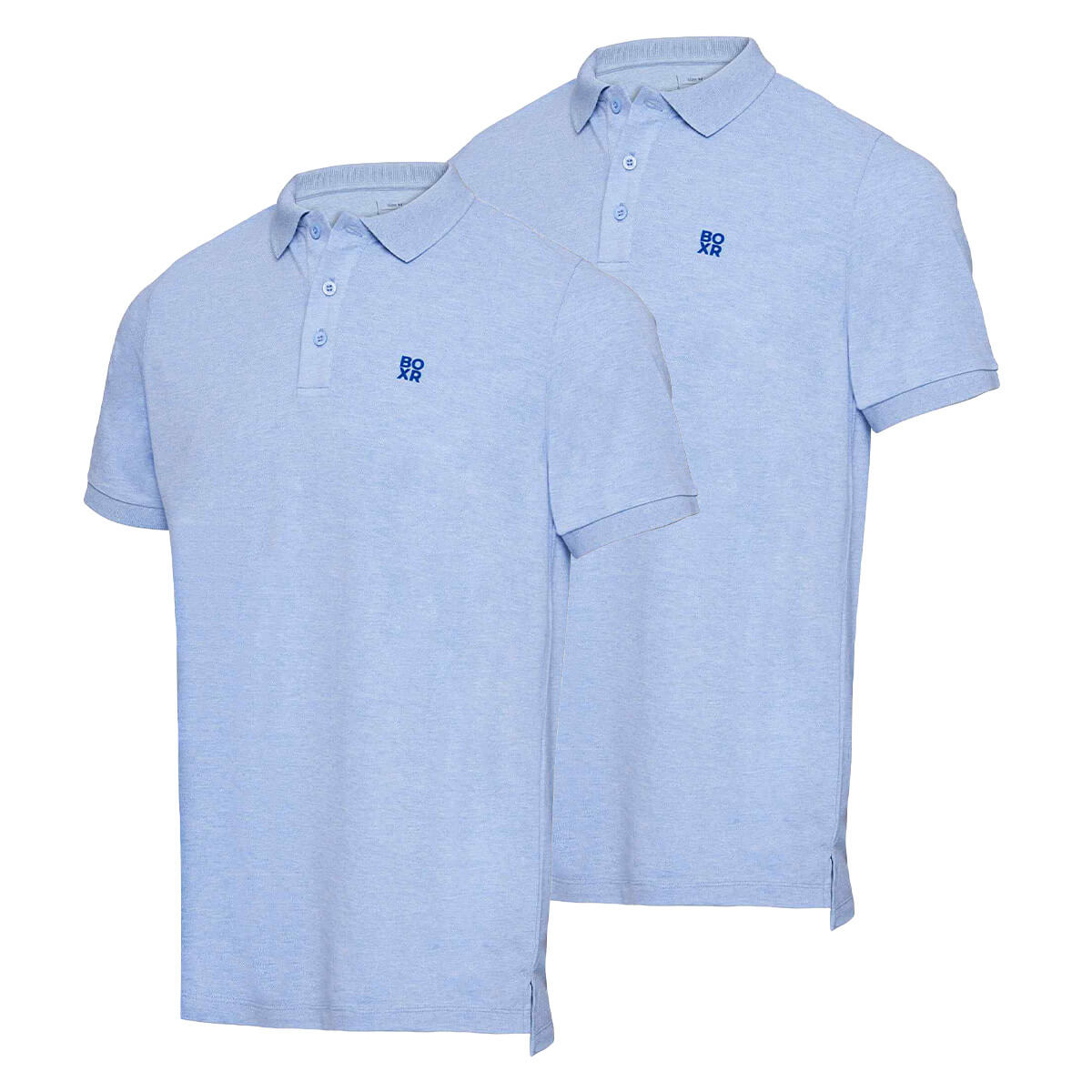 BOXR | Polo de bambú Pack de 2 Azul Claro Melange