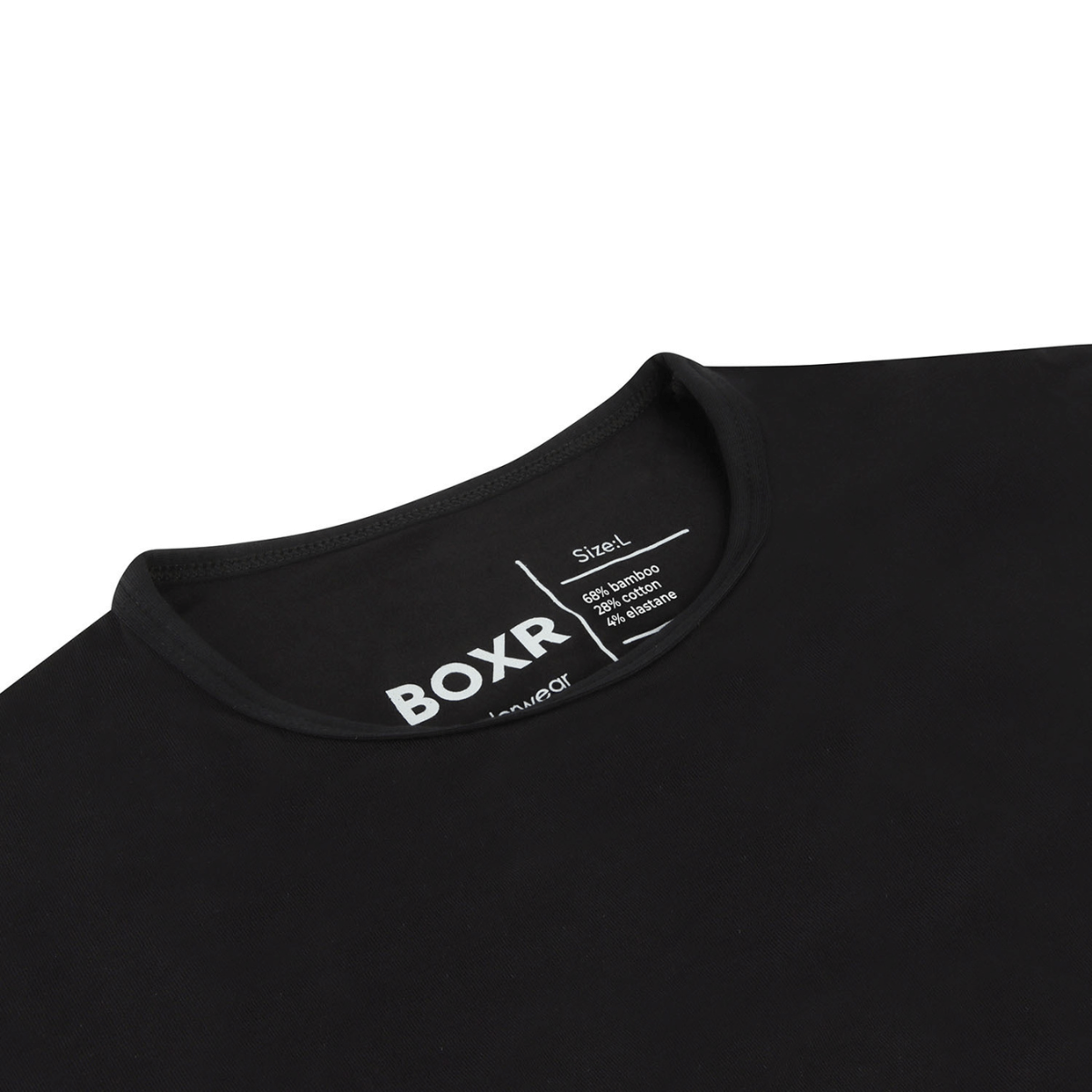 BOXR | Camisetas de Manga Larga de Bambú - Pack de 4 - Negro