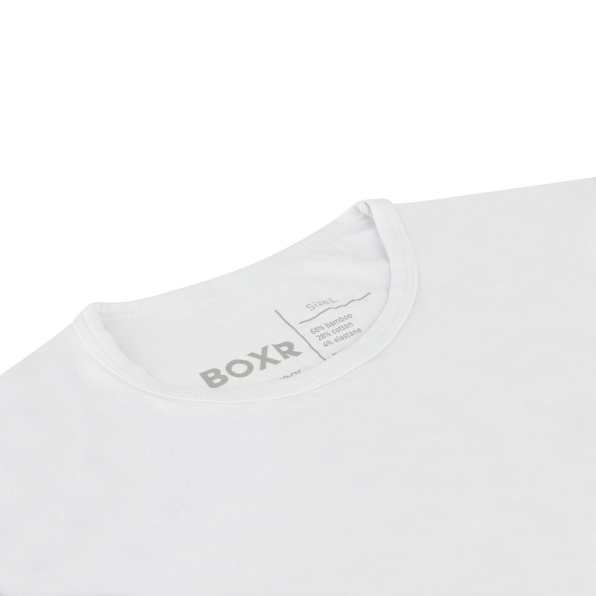 BOXR | Camiseta De Bambú - Pack de 4 - Blanco