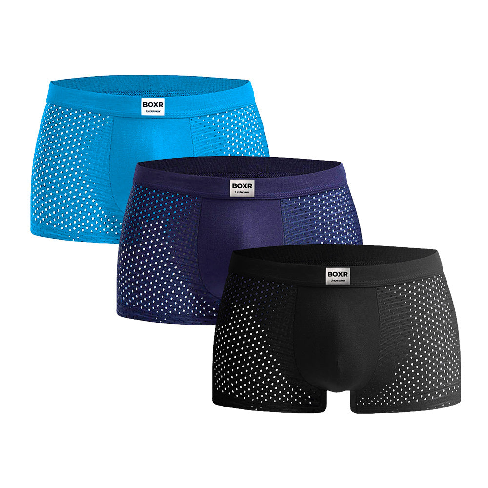 BOXR | Boxers De Bambú - Pack de 3 - Azul Soleado