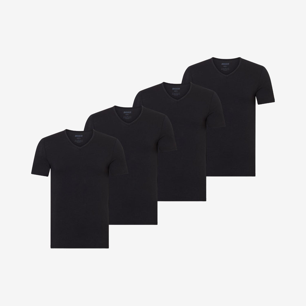 Camisetas interiores de Bambú cuello en V pack de 4