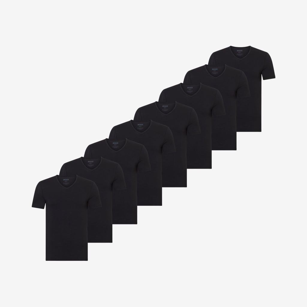 Camisetas interiores de Bambú cuello en V pack de 8