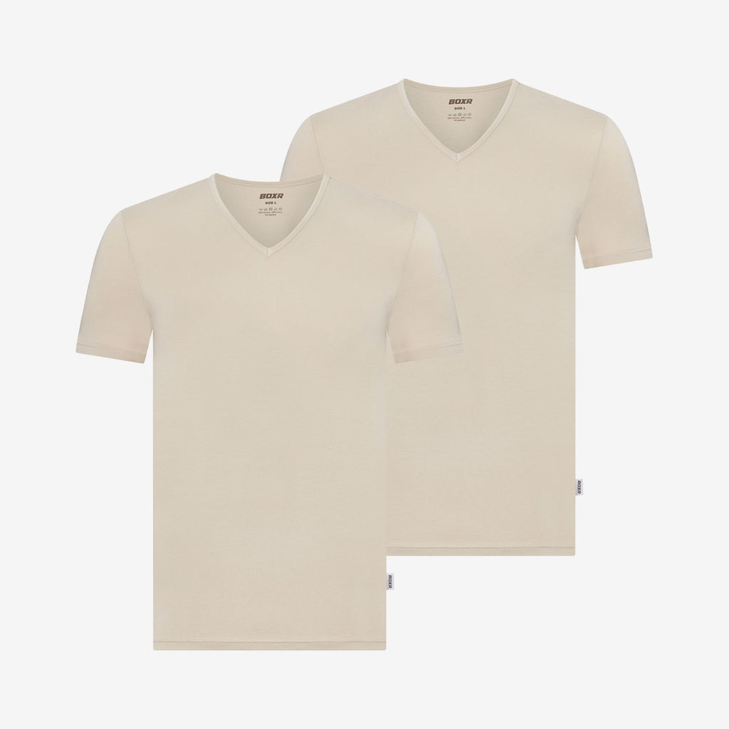 Camisetas interiores de Bambú cuello en V pack de 2