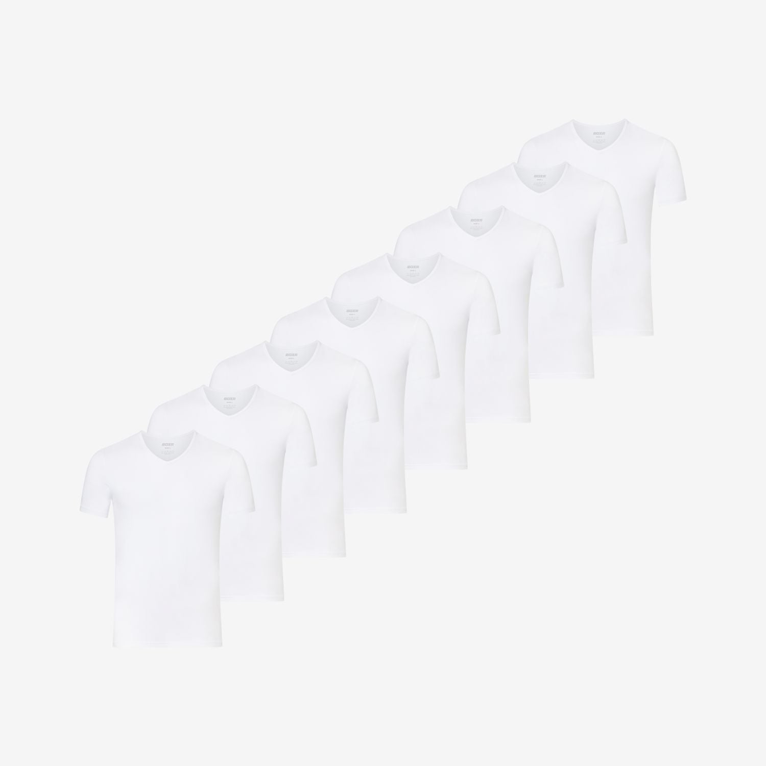 Camisetas interiores de Bambú cuello en V pack de 8