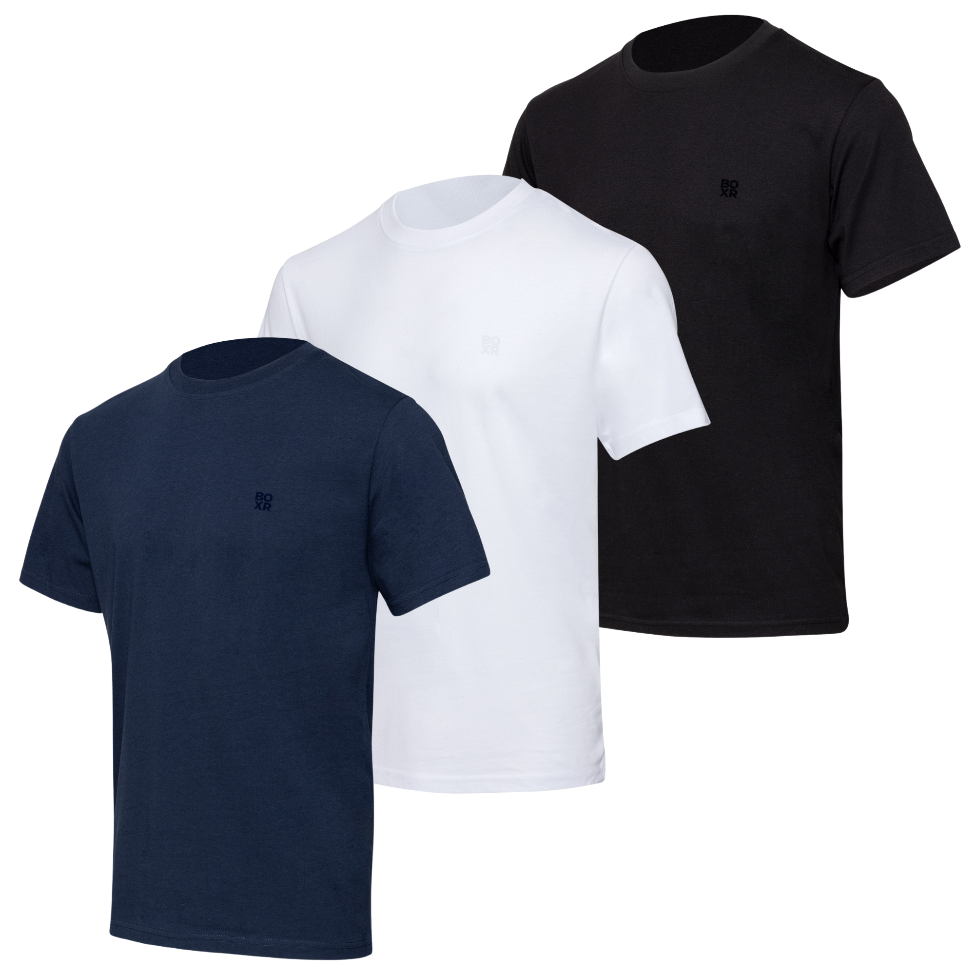 BOXR | Pack de 3 Camisetas Casuales de Bambú Multicolor