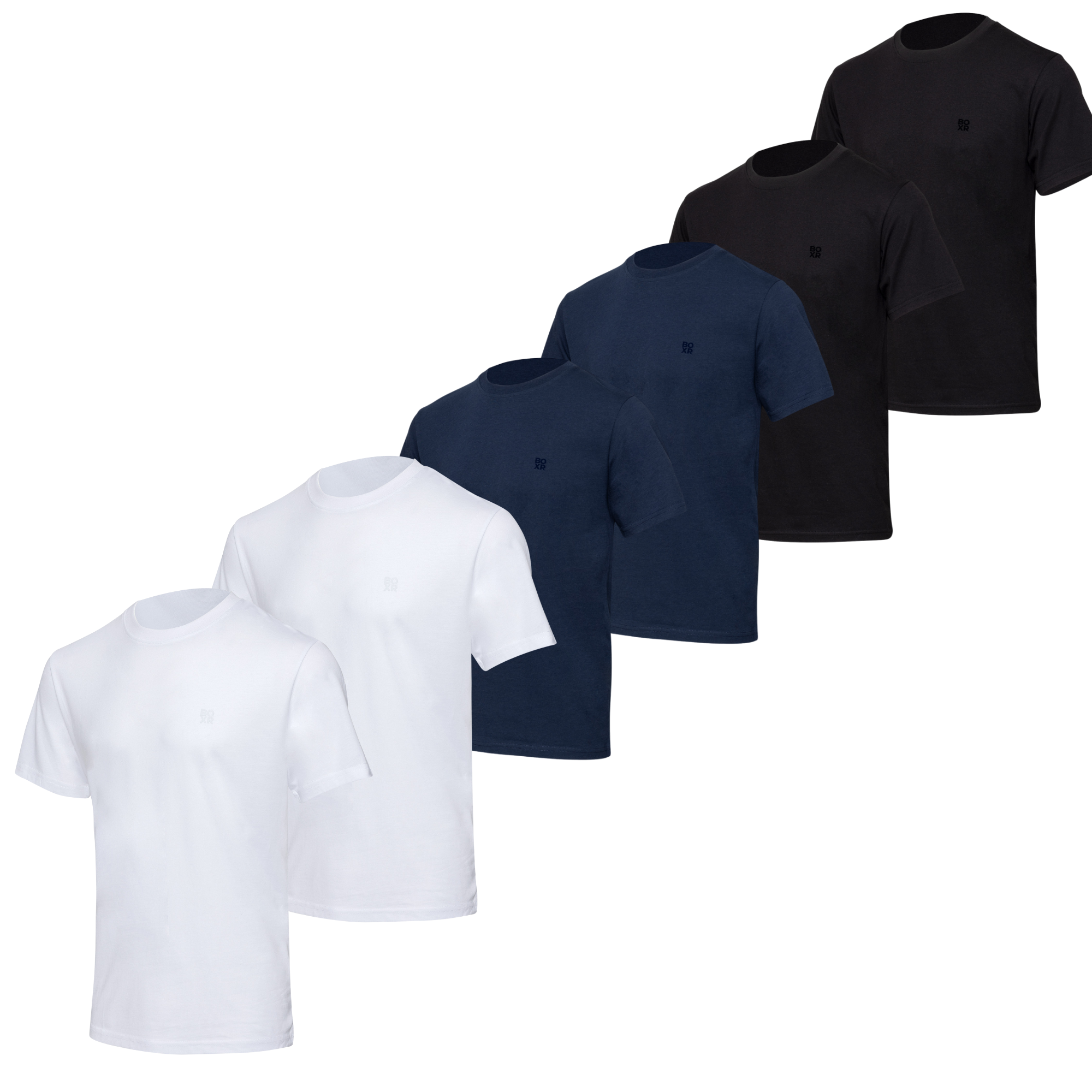 BOXR | Pack de 6 Camisetas Casuales de Bambú Multicolor