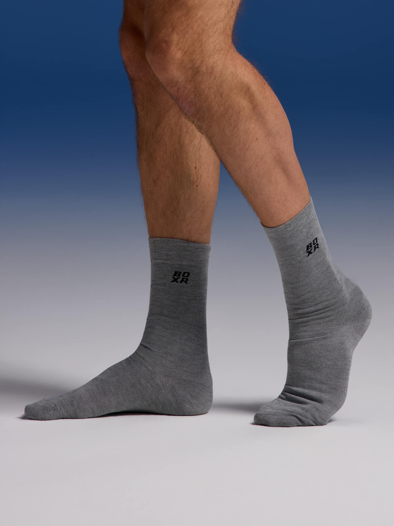 BOXR | Calcetines De Bambú - Pack de 4 - Gris
