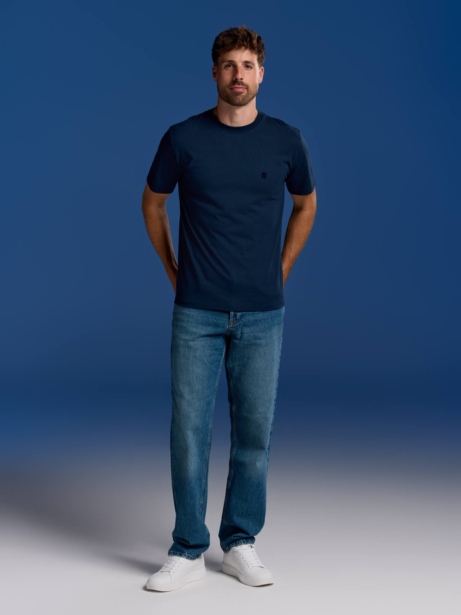 BOXR | Camisetas Casuales de Bambú - Pack de 1 - Azul Marino