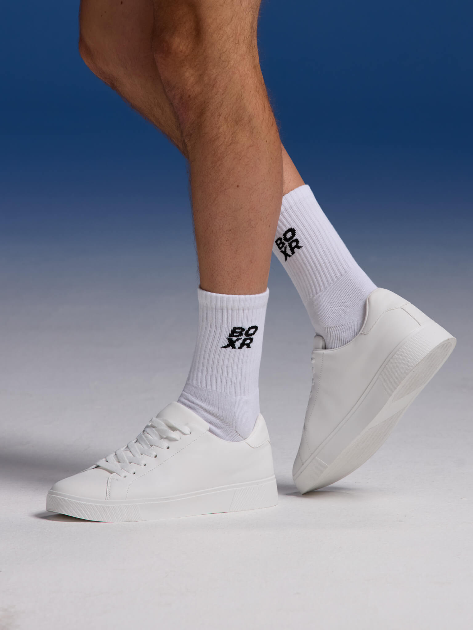 BOXR | Calcetines Deportivos de Bambú 4-Pack Blanco