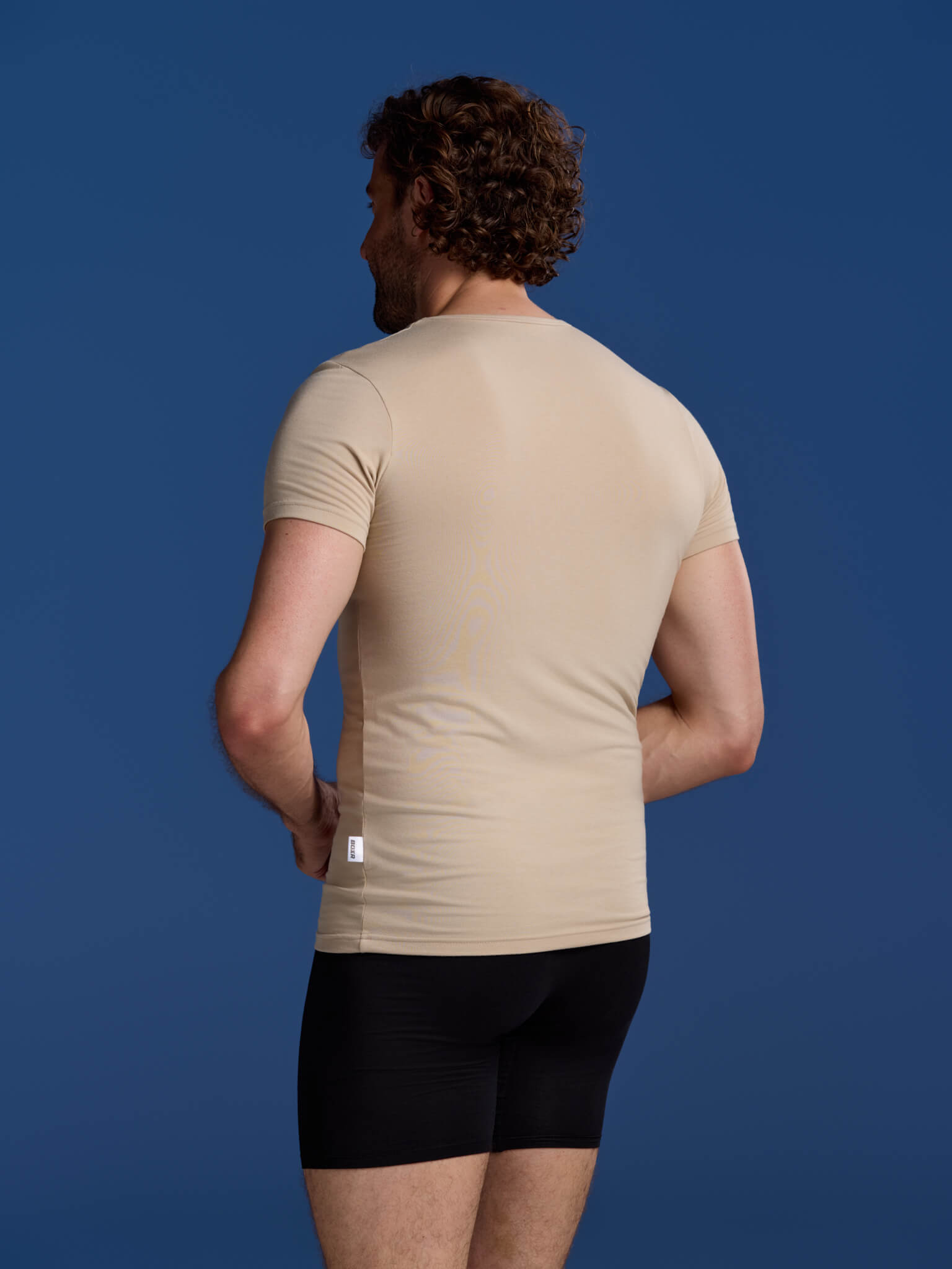 BOXR | Camiseta De Bambú - Pack de 4 - Beige Caqui